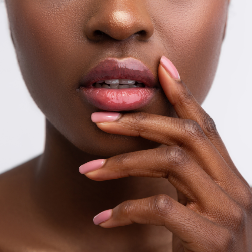 Close-up of beautifully manicured nails